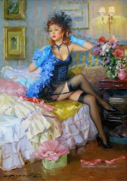 Belle femme KR 078 Impressionist Peinture à l'huile